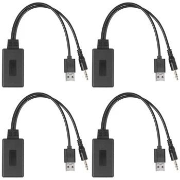 4X Autó Vezeték nélküli Bluetooth Modul Zene Adapter Kiegészítő Vevő Aux Audio USB, 3,5 Mm-es Aljzat Bmw E90 E91 E92 E93