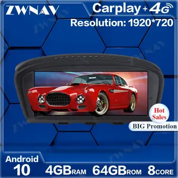 4GB+64 gb-os Android 10.0 Autó Multimédia Lejátszó, BMW 5-ös Sorozat E60 2005-2010 autó GPS Navi Rádió navi-hifi fejegység érintőképernyő