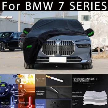 A BMW 7-es SOROZAT Kültéri Védelem Teljes Autó Fedi hótakaró Napernyő, Vízálló Porálló Külső Autó tartozékok