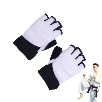 Taekwondo Kezét, Lábát, Védelmező Mágikus Szalag Taekwondo Kesztyű Láb Védő Lélegző Fél Ujját Taekwondo Kesztyű Ökölvívó