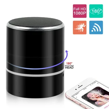 Mini Kamera Bluetooth Hangszóró Vezeték nélküli Rejtett WiFi Kamera Megfigyelő 240° Látószög, Full Hd 1080P Home Security Monitor