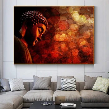 Absztrakt Buddha Wall Art a Vásznon Nyomatok Buddhista Művészet, Festmények A Falon, Poszterek, Nyomatok, Fali Képek lakberendezés