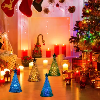 2023 Karácsonyi Dekoráció LED-es Éjszakai Fény, Mini Világító Haza Dísz Gyerek Ajándékot a karácsonyfa Fénye Haza Hálószoba Asztali Dekoráció