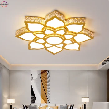Led Mennyezeti Lámpa Nappali, Lotus Lámpa Kreatív Légkör, Zen, valamint Modern, Virág alakú Háztartási Mennyezeti Lámpa