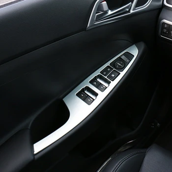 Hyundai Tucson 2016 2017 Autó ABS Chrome Ablak Kapcsoló Berendezés Belső Ajtó Karfa-Fedezze Dekoráció Csak Illik Bal oldali Meghajtó 4db