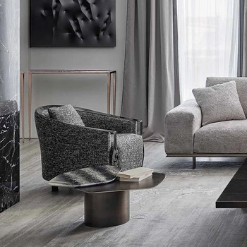 Kreatív fény luxus márvány nappali különleges alakú rozsdamentes acél dohányzóasztal minimalista olasz oldalon táblázat kombinációs