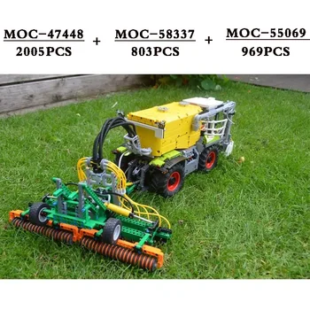 Mezőgazdasági Mozdony MOC-47448 MOC-58337 MOC-55069 Traktor Kombájn Épület-Blokk, Játékok, a Gyerekek Karácsonyi Ajándékok DIY Játékok