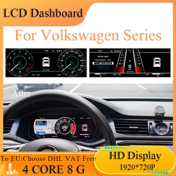 Digitális Műszerfal Panel VW Golf 7 Golf 6 GTI Passat B8 B7 B6 CC Scirocco LCD Sebességmérő Virtuális műszerfalon Pilótafülkében