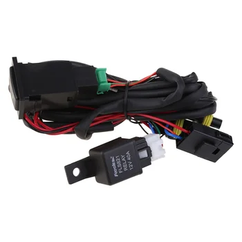 Univerzális 12V 40A Kábelköteg On/Off Autó LED Ködlámpa Autók Kábelek Adapterek Sockets