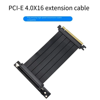 Pcie 4.0 X16 Hosszabbító Kábel X16 90° Fekete Hosszabbító Kábel Kompatibilis A Pcie 3.0 Rendszerek