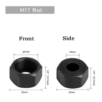 M17 Patronos Tokmány Adapter Vágás Gép Dió Tartozékok Szénacél Gravírozás Gép Csere Magas Minőség
