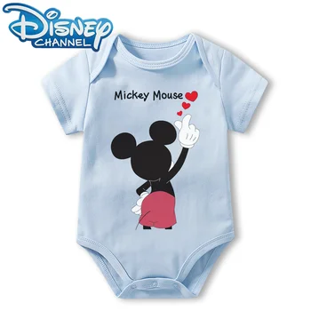 Baba Ruha Body az Újszülött Csecsemő Kezeslábas Fiúk Lányok Disney Mickey Egér Rövid Ujjú Gyermek Pizsamák 0 12 Hónap