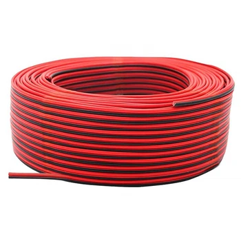 2Pin Vezeték 100M 22AWG 12V/24V-os Hosszabbító Kábel, Piros, Fekete 2-Vezetékes Átállási Ónozott Réz LED Bar hálózati Kábel