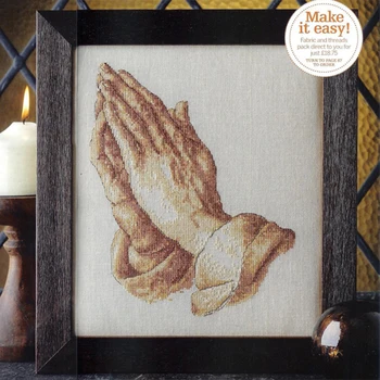 Amishop MAGAS Minőségű, 14CT keresztszemes Öltéssel Hímzett Készletek Kézzel Imádkozni Áldás 30x35cm CS-301WM