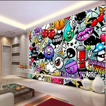 beibehang cucc de parede tapéta Egyéni baba színes graffiti falfestmények a gyermekek szoba nappali hátteret, 3D háttérkép