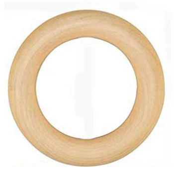 50 Db Természetes Fa Gyűrűk 70Mm Befejezetlen Makramé Fából készült Gyűrű, Fa körbe-Körbe DIY Kézműves Gyűrű, Medál, Ékszer Készítés