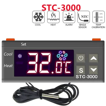 Free Shiping STC-3000 Digitális Termosztát termosztát Hőmérő Páratartalom Érzékelő 12V 24V-os 220V