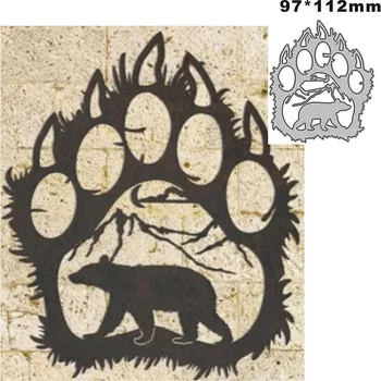 2021 Új Medve Állat Hegy Mancs fémforgácsolási Meghal a Scrapbooking Paper Craft, valamint Kártya Készítés, Dombornyomás Dekoráció Nem Bélyegek