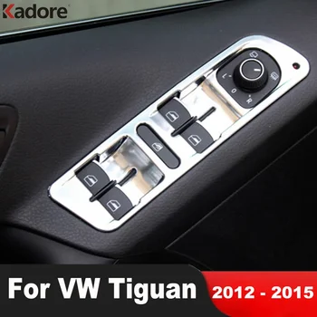 A Volkswagen VW Tiguan 2012-2014 2015 Matt Autó Belső Ajtó, Ablak Lift Kapcsoló Gomb Panel Fedél Berendezés Belső Accessoeies