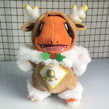 A Pokémon Anime Sorozat Karácsonyi Tűz Sárkány Plüss Játék Plüss Baba Elk Bell Gyermekek Karácsonyi Dekoráció Születésnapi Ajándék