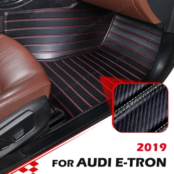 Egyéni Szénszálas stílus Szőnyegek Audi e-tron 2019 Láb Szőnyeg Fedél Gépjármű-Belső Kiegészítők