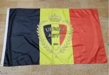 3X5FT 90x150cm Egyéni Belgium Nemzeti Labdarúgó-Zászló 100D Poliészter Bannerek