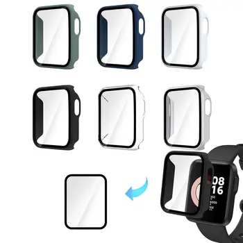 Nehéz Teljes Szélén Üveg Kijelző Védő Fólia Esetben Shell Keret Xiaomi Mi Watch Lite/Redmi Intelligens Karóra Lökhárító Védő Fedél