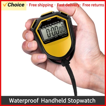 Lixada Vízálló Stopper Digitális Kézi LCD Időzítő Chronographs Sport Számláló Pánt Úszni Futó Labdarúgó-Képzés