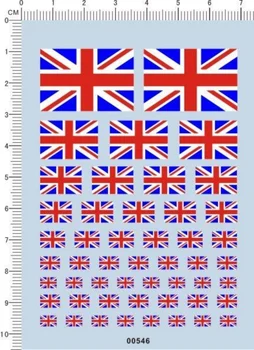 Matricák egyesült KIRÁLYSÁG Egyesült Királyság Zászló különböző Mérleg Modell 00546