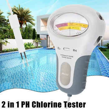 A klór Teszter PC-102 PH Teszter CL2 Mérési vízminőség-Vizsgálati Eszköz 2 1 Medence, GYÓGYFÜRDŐ Víz PH-Klór Méter