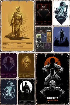 Fém Tin Emléktábla Szoba Dekoráció Call of Duty Szereplők Fém Wall Art Barlang Plakát Pub, Klub, Otthon Dekoráció Dekoráció a Szobában