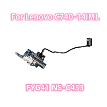 A Lenovo Yoga C740-14IML C740-14 i/O Board USB-Power Gombot Board Kábel FYG41 NS-C433 5C50S24993