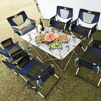BRS-Z32 Testvér dupla asztal kerti emelő összecsukható asztal, alumínium önálló vezetés kemping piknik asztal