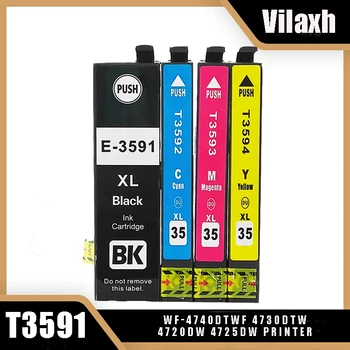 Vilaxh T35 T35XL Tinta Patron Epson T3591 T3581 WorkForce Pro WF-4740DTWF 4730DTW 4720DW 4725DW Nyomtató