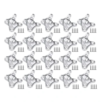 20 Db Cserélhető Kombináció Pillangó Sarokban Kód Cink Ötvözet Sarok Fém Merevítő Derékszögben Zárójelben Szerelés Hardver
