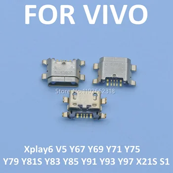 10-100 Micro USB-Csatlakozó 5pin Jack Töltés Port Vivo Xplay6 V5 Y67 Y69 Y71 Y75 Y79 Y81S Y83 Y85 Y91 Y93 Y97 X21S S1