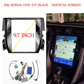 9,7 hüvelykes Fasxia Car Audio Frame autórádió Fascia,gps navigációs fascia panel alkalmas HONDA CIVIC 2016